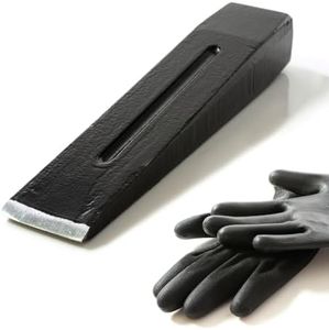 Momodoja Wood Splitter Wedge. 4.5lb Steel Splitting Wedge with Forged Carbon Steel Construction for Efficient Log Splitting. Heavy Duty Firewood Splitter Tool. Durable & Rust-Resistant for Outdoor Use