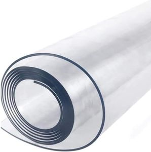 AirTech-UK PVC Table Protector - Clear Plastic Table Cover - Waterproof Wipeable - 2mm Durable PVC Cover (122 x 180cm)