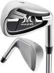 MAZEL WM-X3 Golf Single Iron Club 1,2,3, 4,5,6,7,8,9, P, S,Premium Stainless Steel Shaft, CNC Milled Face for More Spin (Silver, Single 1 Iron)