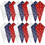 FEPITO 18pcs Paisley Bandanas Assorted Cowboy Bandanas Unisex Novelty Print Head Wrap Scarf Wristband for Adults and Kids (3 Colors)