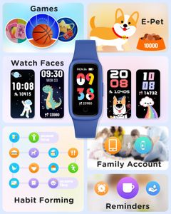 BIGGERFIVE Kids Fitness Tracker – Vigor 3, Blue