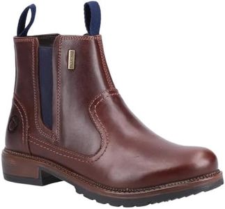 Cotswold Womens/Ladies Laverton Slip On Leather Ankle Boot (UK Size: 6 UK) (Brown/Navy)