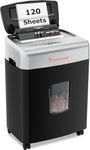 Bonsaii 120-Sheet Auto Feed Office Paper Shredder, 30 Mins Continuous Micro Cut Heavy Duty Paper Shredder, Manual 12-Sheet Home Office Credit Card Shredder with 4 Wheels, 23L Bin (C233-B upgrade)