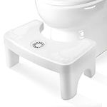 Toilet Potty Stool for Adults, 7" Heavy Duty Bathroom Non-Slip Toilet Assistance Step Stool, Squatting Poop Foot Stool with Freshener Space, Plastic