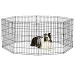 New World Dog Exercise Pen and Playpen without a Door; 60.96 cm by 76.2 cm; Black E-Coated; B550-30