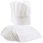 Juvale 24 Pack Chef Hats for Kids, Adults - Bulk Adjustable Disposable Bakery Hats for Cooking, Baking, Pizza Party (White)