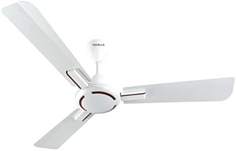Havells 1200mm Ambrose ES Ceiling Fan|Premium Finish, Deco. Fan, Elegant Looks, High Air Delivery, Energy Saving, 100% Pure Copper Motor|2 Year Warranty by Brand | (Pack of 1, Pearl White Wood) 1 Star
