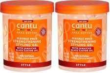 Cantu Strengthening Styling Gel with Jamaican Black Castor Oil 524g (Pack of 2)