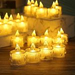 CraftVatika 24 Pices Led Tealight Candles For Diwali Decoration Item for Home And Diwali Gifts - Plastic Flameless & Smokeless Led Tealight Candles Set Of 24 For Office & Living Room Diwali Decor Item