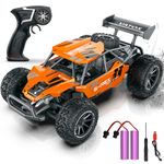 VATOS Remote Control Car Toys Grade-1:16 Scale Alloy 2WD Max Speed 15km/h RC Car 50 Mins Play Time｜2.4GHz RC Monster Truck Electric Vehicle with 2 Rechargeable Batteries Gift for Boys Kids 8-12