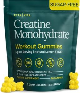 Sugar-Free Creatine Monohydrate Gummies (1g/gummy for Intake Control) Potent Creatine Gummies for Women & Men, Creatine Supplement for Muscle Support, Cellular Energy & Cognitive Function, Gluten-Free