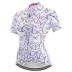 Women's Cycling Jersey Bike Short Sleeve Tops for Sport Bicycle Clothing Quick Dry, Cd7017, Large