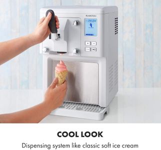 Klarstein Sweet Sundae Ice Cream Maker, 1.5L – Self-Cooling, White