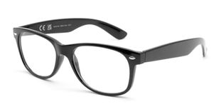 I-Sential Bifocal Reading Glasses Black Frame Clear Lens Mens Womens Retro Classic & Case +1.5