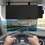 EcoNour Upgraded Car Visor Extender Sun Blocker | Polarized Anti-Glare Car Windshield Visor Extension Offers Sun Glare Protection for Safe Driving | Driver and Passenger Side Sun Visor Extender