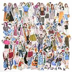 100 PCS Lovely Fashion Girls Stickers Not Repeating Waterproof Handbook Dolls Stickers for Art Journaling Bullet Junk Journal Planners Notebook Collage Album Aesthetic Cottagecore Picture Frames