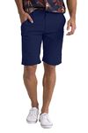 westAce Mens Summer Chino Shorts Slim-fit 9" Classic Cotton Casual Golf Beach Joggers Essential Half Pant All Waist Size 30-40 (Navy, 36W)