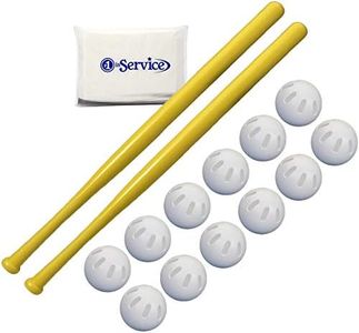 Wiffle 32" Plastic Bats 2 Pack, Wiffle Ball Baseballs Official Size 12 Pack and NOIS Tissue Pack