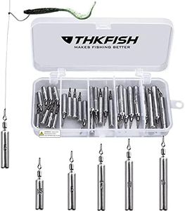 thkfish Fishing Weights Fishing Sinker Drop Shot Weights Fishing Weights Kit Drop Shot Rig Wacky Hooks Offset Hooks Rolling Swivels Fishing Snaps 28pcs