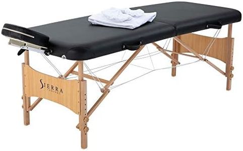 SIERRA COMFORT All-Inclusive Portable Massage Table (Black), SC-901, 27.95"D x 72.05"W x 33.07"H