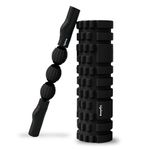 Lifelong Foam Roller for Home Gym- Portable Gym Exercise Equipment- Deep Tissue Body Massager for Back Pain, Neck & Knee Pain Relief- Yoga Roller for Workout- Roller Massager Tool with Massage Stick