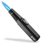 JETPRO Butane Torch Lighter One-Hand Operation Lighter for Kitchen Cooking Torch (Butane Gas Not Included) (Black)