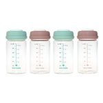 Premium Glass Breastmilk Storage Bottles, Pack of Four, 180ml, Dishwasher, Freezer, and Microwave Safe (Glass Breastmilk Storage Bottles, 4 x 180ml)