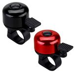 JFmall Bike Bell Bicycle Bell with Loud Crisp Clear Sound, Road and Mountain Bike Bell Adults Kids-2 pack