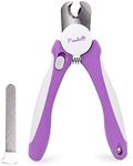 Professional Nail Clippers With Safety Guard For Dogs & Cats By Poodle Pet- Pet Grooming Clippers With Stainless Steel Blades For Smooth Cuts- Dog Nail Trimmers With Hidden File For Large Dogs