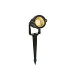 D'Mak Outdoor Led Garden Light 3 Watt And Spike Warm White Focus ( 'Ip65 ' Water Resistant & Adjustable 180° ) Black Aluminium Body || Garden Lights | | 3W Garden Light | (Pack 0F 1) (Warm White)