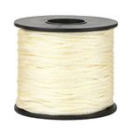 BEL AVENIR Nylon Satin Cord, 2mm 50 Yards Braided Lift Shade Cord for Necklace Bracelet String Cord, Blind Shade, Trim and Shoelaces (Cream)