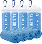 Sukeen [4 Pack Cooling Towel (40"x12"),Ice Towel,Soft Breathable Chilly Towel,Microfiber Towel for Yoga,Sport,Running,Gym,Workout,Camping,Fitness,Workout & More Activities