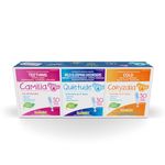 Boiron Toddler Box.This gift set contains one box of Camilia 30 unit-doses, one box of Quietude 30 unit-doses and one box of Coryzalia 30 unit-doses.