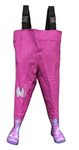 Kids Fishing Chest Waders, Fishing Boots Splash (4 UK (Toddler) / 20-21 EU - 13 cm, Pink)