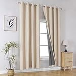 Joydeco Natural Curtains 84 Inch Le