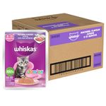 Whiskas Junior Kitten (2-12 Months) Wet Cat Food, Mackeral Flavour, 80 g x 28, 100% Complete & Balanced Nutrition, Supports Healthy Immune System