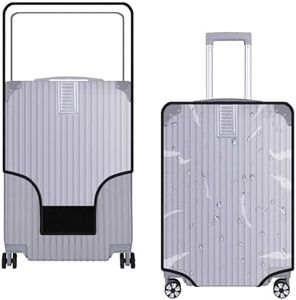 Kinglighten Luggage Cover Protector Bag PVC Clear Plastic Suitcase Cover Protectors Travel Luggage Sleeve Protector, Transparent, 28Inch(18"L*25"H*11.8"W), Travel