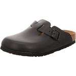 Birkenstock BOSTON Smooth leather Wide, Men's Clogs, Black (Noir Noir), 11.5 UK (46 EU)