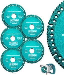 ‎5 Pack 4.5 Inch Indestructible Disc for Grinder, 7/8" Angle Grinder Indestructible Disc 2.0, Ceramic Tile Chamfering Blade, Multi-Purpose Cutting Discm for Stone, Concrete, Metal, Brick (4.5 Inch)
