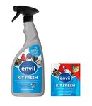 Envii Kit Fresh – Effective Sweat & Stain Odour Remover for Clothes & Sports Equipment, Natural Deodoriser Spray to Use on Boxing Gloves, Gym Kit & All Clothing (Trigger Spray + Refill)