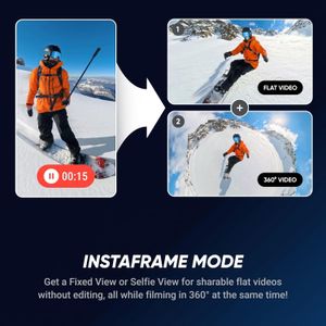 Insta360 X5 8K 360 Action Camera – Triple AI, Replaceable Lenses, Carry Case