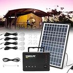 Solar Panel Lighting Kit, Portable 
