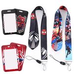 GTOTd Spider Lanyard with ID Holder(2 Pack). for Keys String Wallet Teen Hero Merch Party Supplies Premium Quality Gifts for Teens