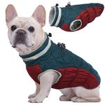 Kuoser Dog Coat, Dog Coats Waterproof, Dog Jacket, Dog Jacket Waterproof,Dog Winter Jacket, Waterproof Dog Warm Coat Reflective Pet Cold Weather Vest with Fleece Lining & Fur Collar, Red M