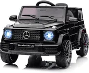 Kids 12V Ride on Car, Hetoy Licensed Mercedes Benz G63 Kids Car w/Remote Control, Wheels Suspension, Safety Lock, Soft Start, LED Light, Bluetooth, Music Battery Powered Electric Car for Kids, Black