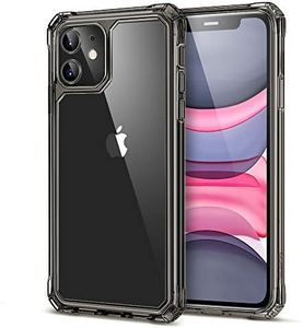 ESR for iPhone 11 Case, Air Armor Clear Phone Case [Shockproof] [Scratch-Resistant] [Military Grade Protection] Hard PC + Flexible TPU Frame, Cover for iPhone 11, Transparent Black