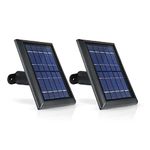 Wasserstein 2W 6V Solar Panel with 13.1ft/4m Cable Compatible with Arlo Ultra/Ultra 2, Arlo Pro 3/Pro 4 & Arlo Floodlight ONLY (2-Pack, Black) (NOT Compatible with Arlo Essential Spotlight)