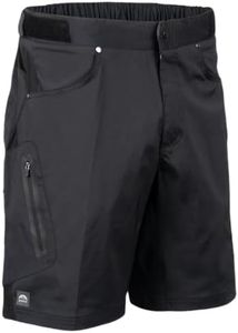 ZOIC Ether Short - 9" Inseam Men's Mountain Bike Cycling Shorts, Black, X-Large