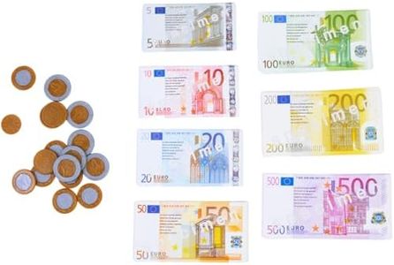 Dohe Educa - Monedas y Billetes de Euro para Niños (De 1 céntimo a 500 €) - Juego didáctico con Dinero Falso - Material escolar y educativo