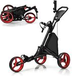 Costway 3 Wheel Golf Push Cart, Qui